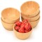 Bamboo Wooden Bowls Set of 6, 3 Inch Small Serving Bowls for Snacks/Appetizers/Side Dishes/Charcuterie Board, Dipping Sauce Bowl for Condiments, 4 oz Bamboo Wood Ramekins, Reusable & Handmade